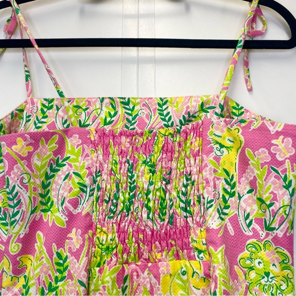 Lilly Pulitzer Millionaire Row Sundress Size 8 Barbicore Preppy Jungle Animals - Picture 5 of 7